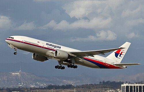 Malaysia Airlines Flight 370 Boeing 777 aircraft 9M-MRO taking off before its mysterious disappearance
