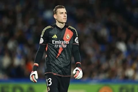 Real Madrid goalkeeper Andriy Lunin during a match