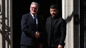 UK Prime Minister Keir Starmer and Ukrainian President Volodymyr Zelenskyy,