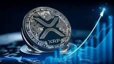 Ripple XRP coin with digital growth chart illustration