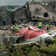 Wreckage of the Air India Boeing 787 Dreamliner involved in the tragic India plane crash in Ahmedabad