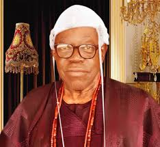 The Olubadan of Ibadanland, Oba Owolabi Olakulehin, wearing a traditional king’s cap and regal attire.