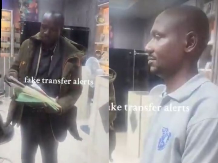 VIDEO: Man With Security Guard Caught in Abuja After Allegedly Faking ₦2 Million Bank Transfer